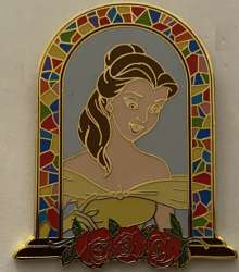 Belle in Stained Glass Window
