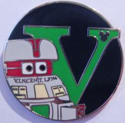 2009 Hidden Mickey - Alphabet - V for V.I.N.C.E.N.T. - WDW