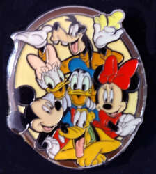 Sensational Six - Mickey, Minnie, Pluto, Donald, Daisy and Goofy - Oval