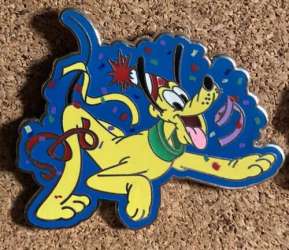 59103 - Walt Disney World 35th Anniversary - Celebrating 35 Magical Years Starter Lanyard Set - Pluto with Confetti and Party Hat ONLY - Walt Disney World alternate image