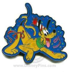 Celebrating 35 Magical Years Starter Lanyard Set - Pluto with Confetti and Party Hat ONLY