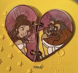 59296 - Connected Hearts - Stitched Heart -  Belle and Beast - Beauty & the Beast alternate image