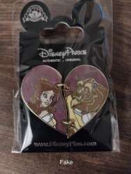 59296 - Connected Hearts - Stitched Heart -  Belle and Beast - Beauty & the Beast alternate image