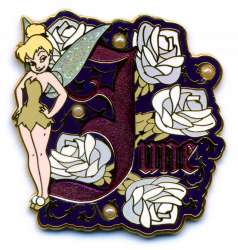 'Tinker Bell Birthstone Collection 2009 - June Tinker Bell with white roses - DLR'
