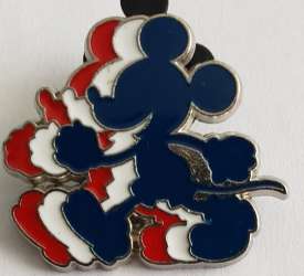 40163 - All American Booster Pack - Red, White & Blue Mickey Silhouettes walking - Disney Store US alternate image