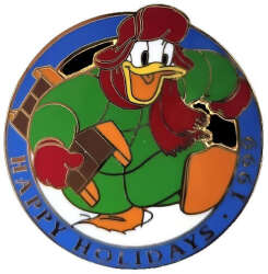 Happy Holidays 1999 - Sledding Donald