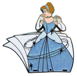 Cinderella Sequential Animation 2 Pin Set & Lithograph - Cinderella Ball Gown