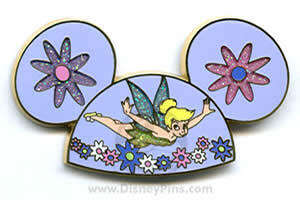 'Purple Tinker Bell Ear Hat (Flowers) - MLT'