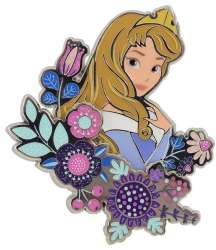 60695 - Disney Pins Blog (DPB) Exclusives - Aurora Blue Dress and Flowers - Disney Licensed alternate image