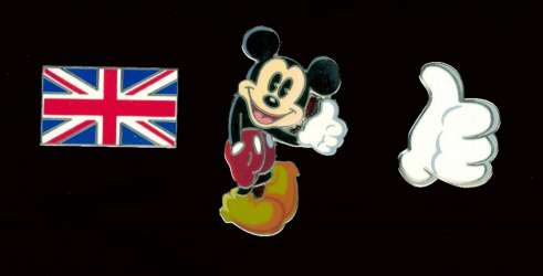 'Mickey Mouse Boxed Set - Mickey Mouse, British Flag and Thumbs Up - DSUK'