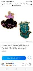 The Little Mermaid - Ursula, Flotsam &amp; Jetsom Pin Set - MLT