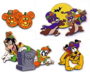 Mickey & Minnie Pumpkins, Chip & Dale, Donald & Goofy Pluto Pirate