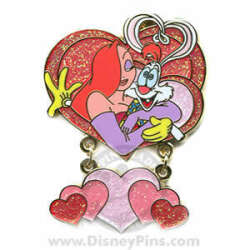 'Valentine&#039;s Day - Roger and Jessica Rabbit (Dangle) - DLR'