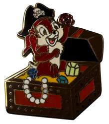 6124 - Pirates of the Caribbean Mystery Tin Set - Chip sitting in a Treasure Chest - Walt Disney World alternate image