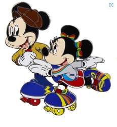 61340 - D23 Expo 2019 - Mickey & Minnie Disco Skate Pin - Walt Disney Imagineering alternate image