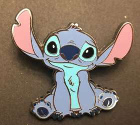 Stitch Lanyard Medal and Pin Set — Stitch Sitting with Tilted Head ONLY