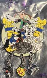 61387 - DCA Artist Choice (POTM) - Haunted Hollywood Dangle - Mickey, Donald and Goofy - Disneyland Resort alternate image