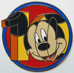 42897 - Disney Pin Trading 10th Anniversary: Ten Years of Disney Pin Trading Mystery Collection - Character Circles Mystery Collection — Mickey Mouse (Red Background) alternate image