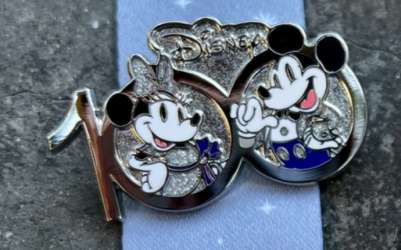 59035 - WDTC/Costco/AAA Series: Disney100, 2023 - Mickey and Minnie in Disney100 Logo - Disney Licensed alternate image