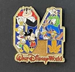 2004 Dated Year Pins - &#039;04&#039; Mickey Mouse, Donald Duck, Chip n Dale, Pluto, Goofy, Pete, Huey, Dewey and Louie - WDW