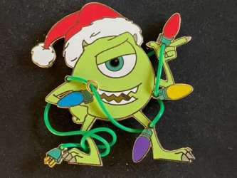 61884 - World of Disney (NYC): Happy Holidays Pin Pursuit - Mike Wazowski Christmas lights 2004 - Disney Store US alternate image