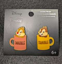 62270 - Hot Topic - Disney - Chip & Dale Double Trouble Mug Pin Set - Loungefly alternate image