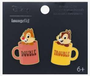 62270 - Hot Topic - Disney - Chip & Dale Double Trouble Mug Pin Set - Loungefly alternate image