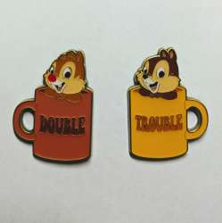 62270 - Hot Topic - Disney - Chip & Dale Double Trouble Mug Pin Set - Loungefly alternate image