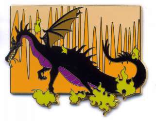43552 - Sleeping Beauty - Maleficent Dragon with Yellow Background - Disney Store US alternate image