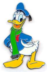'Disneyland Resort Hotel Lanyard Collection - Winter Scarves - Donald Duck Wearing a Green Scarf - DLR'