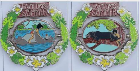 Disney Parks Seasons - Summer - Lazy Days 2021 - Baloo, Mowgli, and Bagheera Spinner - MLT