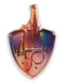 Flair Set - Iridescent 50th Logo Cinderella Castle Crest ONLY