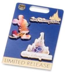 62627 - Walt Disney World 50th Anniversary Collector Box - Flair Set - Walt Disney World 50th Logo ONLY - Disney Store US alternate image