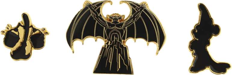 63234 - Bioworld - Fantasia Lapel Pin 3-Pack - Full Set - Disney Licensed alternate image