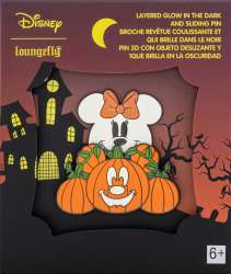 Loungefly - Collector Box - Mickey-O-Lantern and Minnie Mouse Ghost Halloween Pin - LFLY