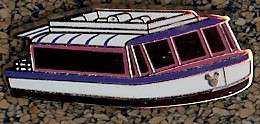 16978 - 2013 Hidden Mickey - Friendship Boats - White with blue and pink trim boat - Walt Disney World alternate image