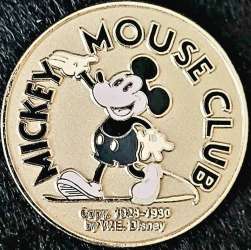 63554 - Silver Mickey Mouse Club Coin Pin - Disneyland Resort alternate image