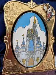 63958 - Happiest Celebration on Earth - Gold Frame Cinderella Castle Spinner with Stand - Walt Disney World alternate image