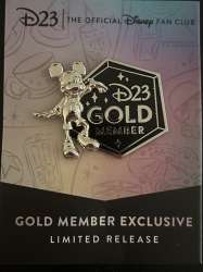64012 - D23 Membership Exclusive - Mickey - Exclusive Gold Member Specialty pin - Disney Store US alternate image
