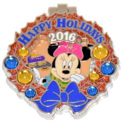'Resort Holiday Collection 2016: Jeweled Wreaths - Pop Century - Minnie Wreath - WDW'