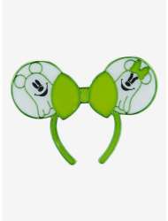 64394 - BoxLunch - Halloween - Neon Green Minnie Mouse Ghost Ears - Disney Licensed alternate image