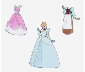 64629 - Loungefly - Magnetic Princess Paper Doll - Cinderella Set - Loungefly alternate image