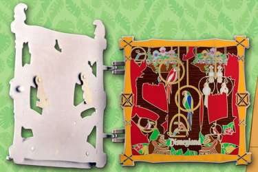 64935 - Enchanted Tiki Room 50th Anniversary - 50th Anniversary Tangaroa Hinged Jumbo Pin - Disneyland Resort alternate image