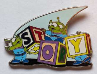 Little Green Men with "STORY" Blocks
