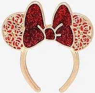 47773 - BoxLunch - Minnie Mouse Ears Headband (Series 3) - Red Rose - Disney Licensed alternate image