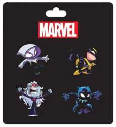 44840 - NYCC 2021 - Marvel Skottie Young - Marvel Pin Set #4 - Ghost Spider. X-23, Knull and Black Panther - Disney Licensed alternate image