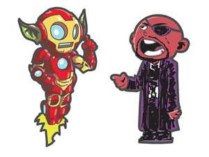 Nick Fury and Skrull Iron Man