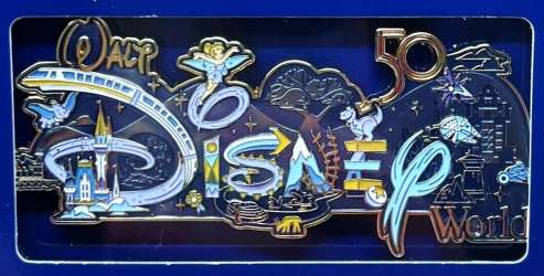 47533 - Walt Disney World 50th Anniversary - 50th Anniversary Park Icons Logo - Walt Disney World alternate image