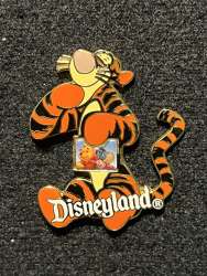 Disneyland Photos of Friends - Tigger with Photo of Pooh, Piglet, and Eeyore - DLR