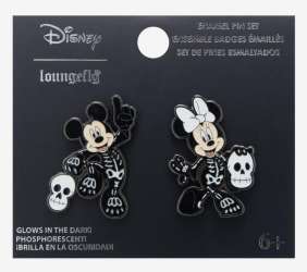 65587 - Loungefly - Halloween - Mickey and Minnie in Skeleton Costumes Pin Set - Mickey ONLY - Loungefly alternate image